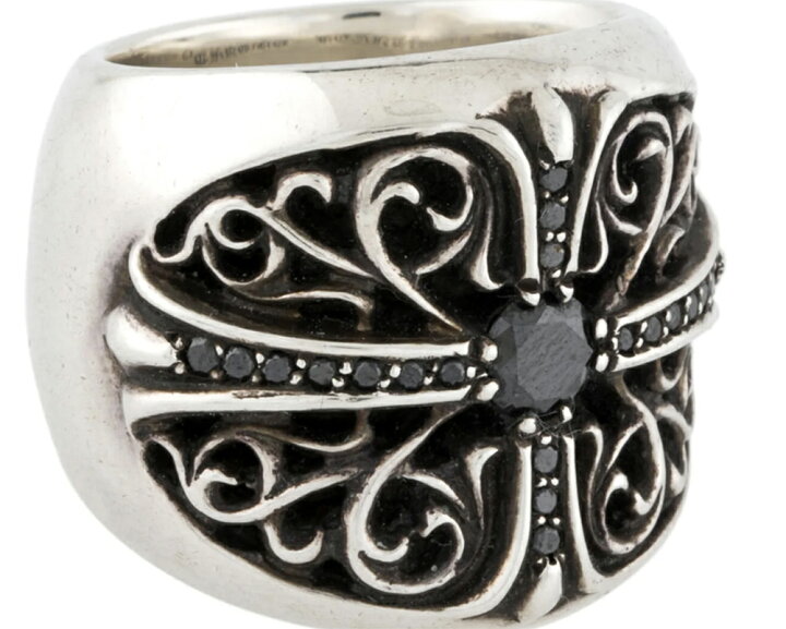 楽天市場】Chrome Hearts Classic Oval Ring W/Pave Black Diamonds 