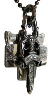 CHROME HEARTS 3 TRINKETS PENDANT PAVE DIAMOND クロムハーツ　スリートリンケッツ　ペンダント　ダイヤ…