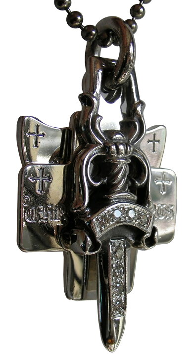 楽天市場】CHROME HEARTS 3 TRINKETS PENDANT PAVE DIAMOND クロム 