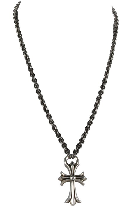 楽天市場】CHROME HEARTS SMALL CH CROSS PENDANT W/ 24 ペーパーチェーンクロスネックレスセット