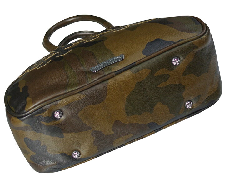 楽天市場】CHROME HEARTS SMALL GYM BAG CAMO LEATHER SIVER CROSS 