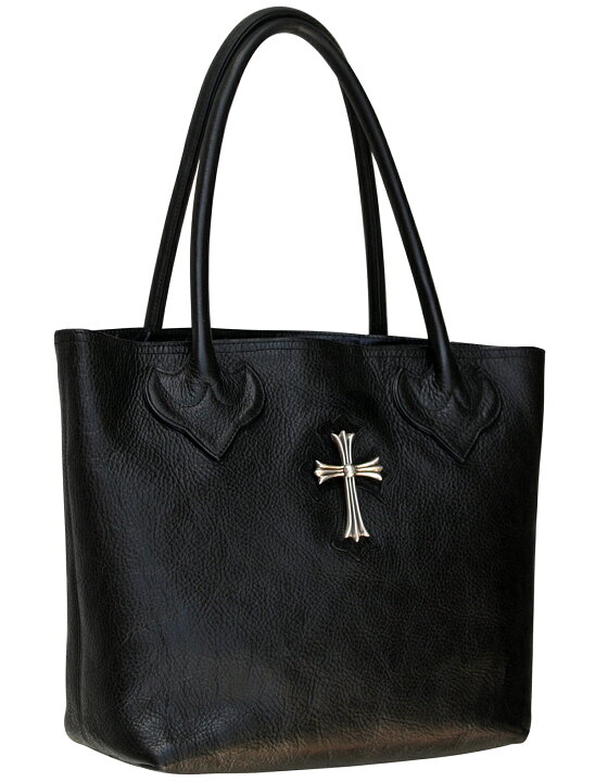 楽天市場】CHROME HEARTS LEATHER TOTE BAG W/LG SILVER CROSS クロム  