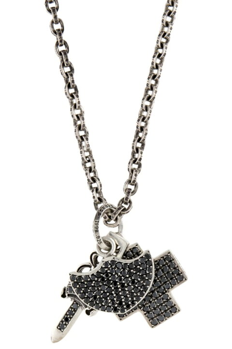 楽天市場】CHROME HEARTS PENDANT 3 TRINKETS BLACK DIAMOND PAVE  