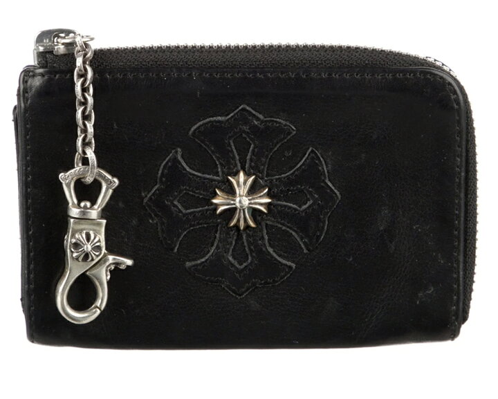 楽天市場】CHROME HEARTS LEATHER ZIP PAPER CHAIN COIN POUCH W/CLIP 