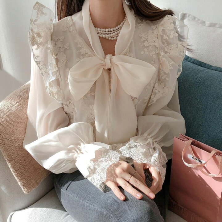 楽天市場】クーポン利用で10%OFF☆ リボンカラー シフォン レース 