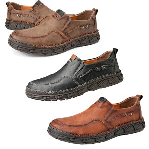 カジュアルシューズ スリッポン メンズ 大きいサイズ ドレス ビジネスシューズ お年寄りシューズ 父の日 ドライビングシューズ コンフォート アウトドア 紳士靴 革靴 父の日ギフト オフィ