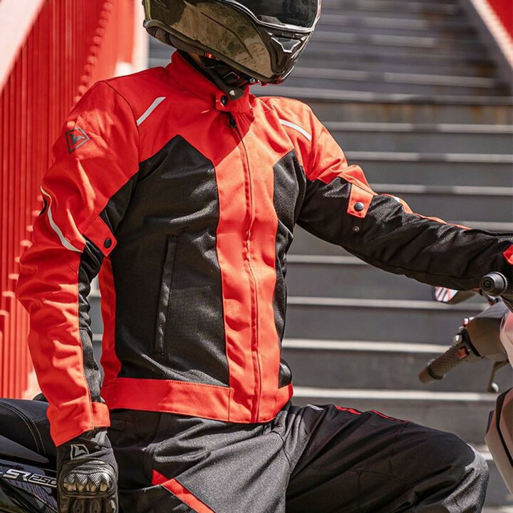 バイクジャケット 上下セット メッシュジャケット ライディング 