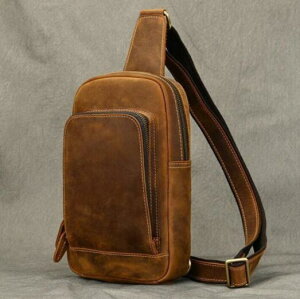 本革 ボディバッグ メンズバッグ 牛革 ボ 登山旅行 アウトドア ワンショルダー 斜めがけバッグ おしゃれ 軽量 大容量 通勤 ブラウン