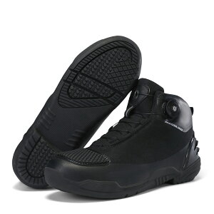 バイクシューズ メンズ オートバイ靴 プロテクトシューズ ダイヤル式 ライディングスニーカー ライディングブーツ レーシングシューズ カジュアル靴