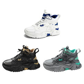 8cm身長アップ ダッドスニーカー メンズ シークレットシューズ 厚底スニーカー ハイカットスニーカー ランニングシューズ おしゃれ カジュアル 24.5cm-27.5cm