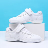ダンススニーカー 女の子 チアシューズ 白 マジックテープ キッズ チアリーディングシューズ スクールシ…
