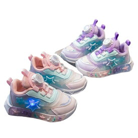 光る靴 キッズスニーカー 軽量 幅広 運動靴 小学生 足育 滑り止め 子供靴 通気性 発光シューズ 厚底 マジックテープ スポーツシューズ 通学靴 プレゼント かわいい クッション性 17.0cm-22.5cm