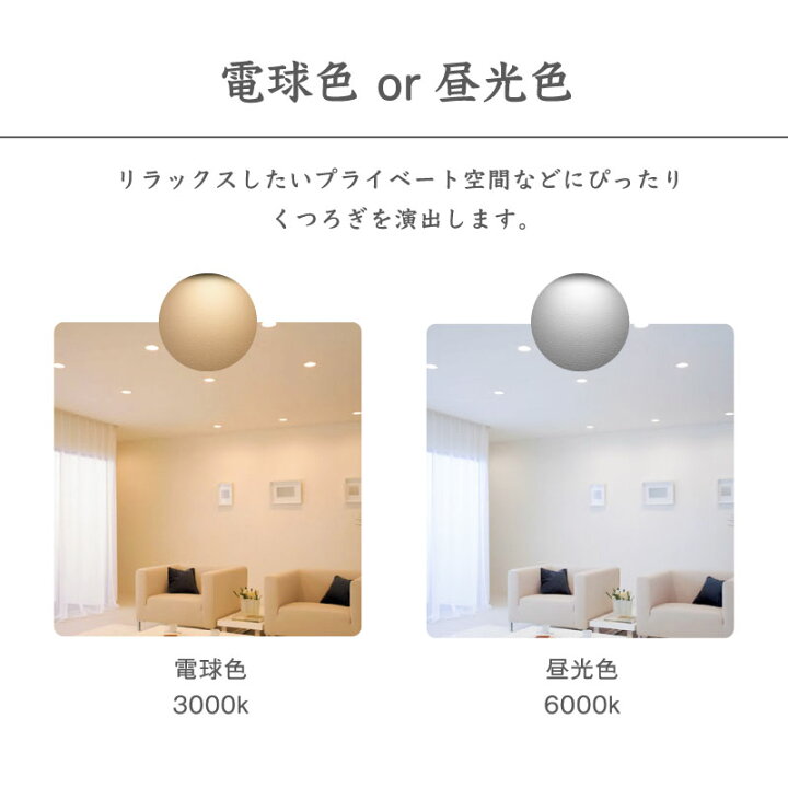 楽天市場】ダウンライト 2個セット LED 工事必要 シンプル ホワイト 