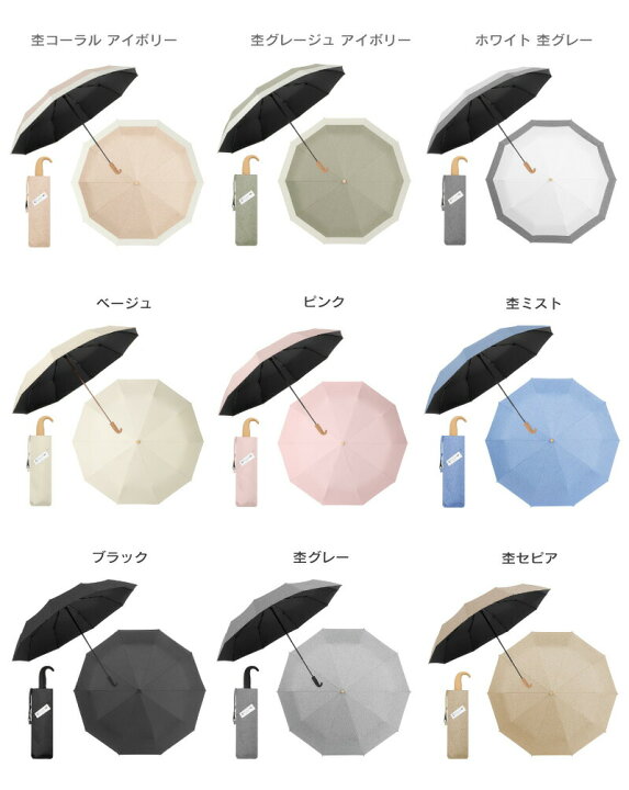 楽天市場】完全遮光 日傘 折りたたみ 晴雨兼用 軽量 10本骨 UPF50 UVカット率 99.9%以上 100% 遮光 遮熱 折り畳み傘 かさ 傘 日傘 かわいい 新色 レディース 母の日 ギフト プレゼント 暑さ対策 熱中症対策 紫外線カット ひんやり : M&Cショップ