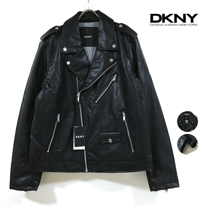 楽天市場 Dkny ダナ キャラン ニューヨーク フェイクレザー ダブル ライダース ジャケット 長袖 メンズ 送料無料 Donna Karan New York ダナキャランニューヨーク ロングスリーブ アウター ブルゾン モード ストリート系 カジュアル ファッション ブランド 黒