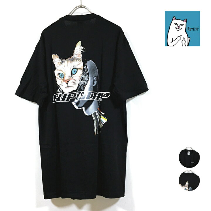 楽天市場 Rip N Dip リップンディップ Cybor Tシャツ 半袖 メンズ 送料無料 Ripndip プリント 猫 ねこ ネコ Cat ショートスリーブ ストリート系 ブランド ファッション スケート スケボー 綿 コットン 黒 ブラック M L Xl Slab