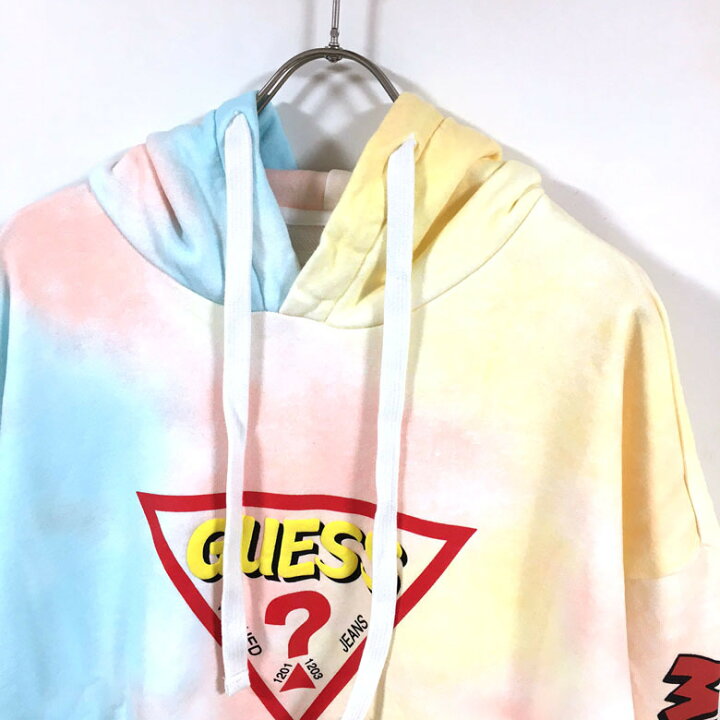 楽天市場 Guess ゲス Mickey Friends Collection ミッキー フレンズ コラボ Triangle Logo Hooded Parka パーカー 長袖 メンズ 送料無料 限定コレクション Disney ディズニー コラボレーション フード スウェット トレーナー タイダイ マルチカラー Slab