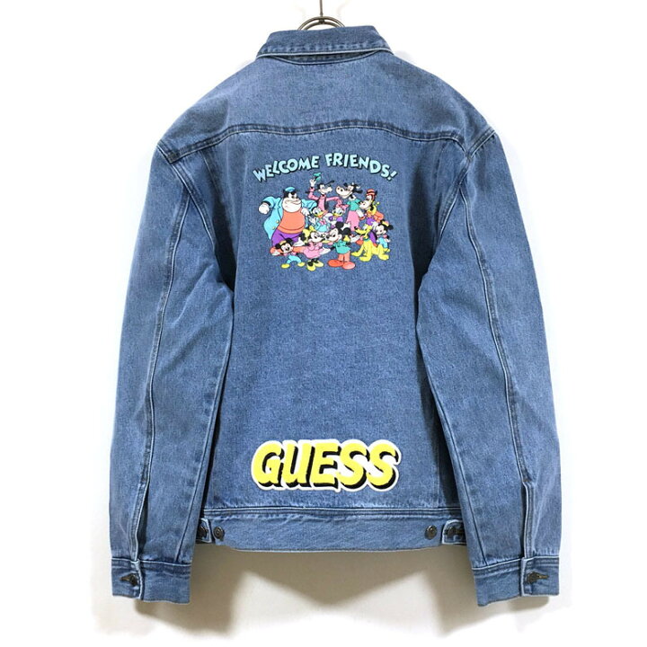 楽天市場 Guess ゲス Mickey Friends Collection ミッキー フレンズ コラボ Denim Jacket デニムジャケット 長袖 メンズ 送料無料 限定コレクション Disney ディズニー コラボレーション Gジャン アウター ライトブルー S M L Xl Slab