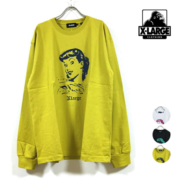 楽天市場】XLARGE エクストララージ LUCY 長袖 Tシャツ メンズ 【 送料無料 】 x-large プリント ロゴ ロンt ロングスリーブ ファッション ストリート系 ワーク ヒップホップ hip hop スケートボード スケーター 白 ホワイト 黒 ブラック 黄 イエロー M L XL :