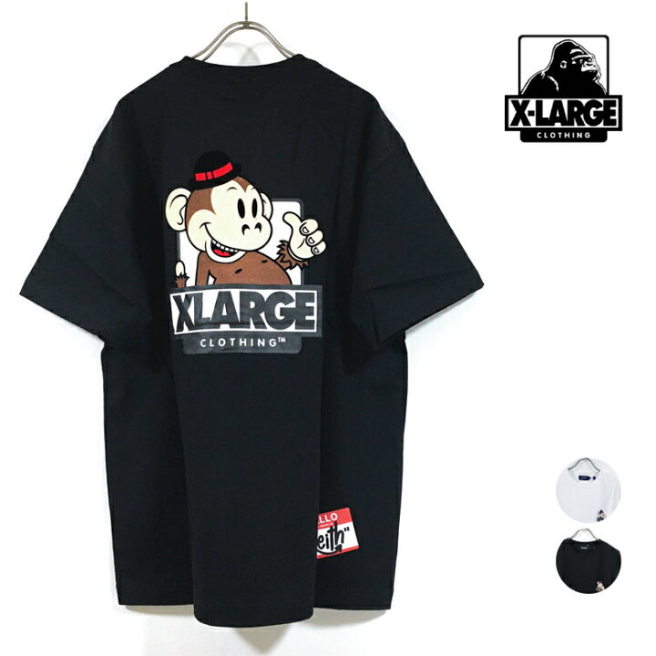 楽天市場 Xlarge エクストララージ Keith 半袖 Tシャツ メンズ 送料無料 バック イラスト フェルト プリント Tshirt トップス ストリート系 アパレル ブランド ワーク ヒップホップ Hip Hop ファッション スケートボード スケーター 白 ホワイト White 黒 ブラック