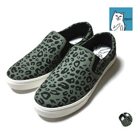 RIP N DIP リップンディップ Spotted All Over Print Slip On Shoes スリッポン シューズ メンズ 【 送料無料 】 ripndip 猫 ネコ ねこ cat ストリート系 スケーター ファッション 靴 スニーカー スケートボード ブランド オリーブ 26 27 28cm