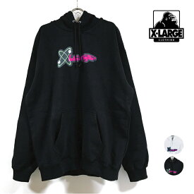 XLARGE エクストララージ FUTURE PULLOVER HOODED SWEAT パーカー 長袖 メンズ 【 送料無料 】 ロゴプリント フード スウェット トレーナー ストリート系 ブランド アパレル ワーク ヒップホップ スケーター ファッション 白 white 黒 black M L XL サイズ