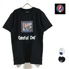 【 アウトレット 】 Grateful Dead グレイトフルデッド CITY SUKULL 半袖 Tシャツ 13631501 メンズ 【 送料無料 】 US コットン スカル プリント トップス ロック バンド アパレル アメカジ ストリート系 ファッション 白 ホワイト 黒 ブラック M L サイズ