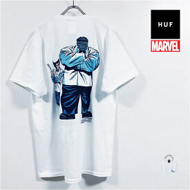 HUF ハフ × MARVEL マーベル コラボ TENSION 半袖 Tシャツ メンズ 【 送料無料 】 hufworldwide ハルク アニメ アメコミ プリント クルーネック TEE ストリート系 スケーター ファッション アパレル 白 ホワイト M L XL USサイズ