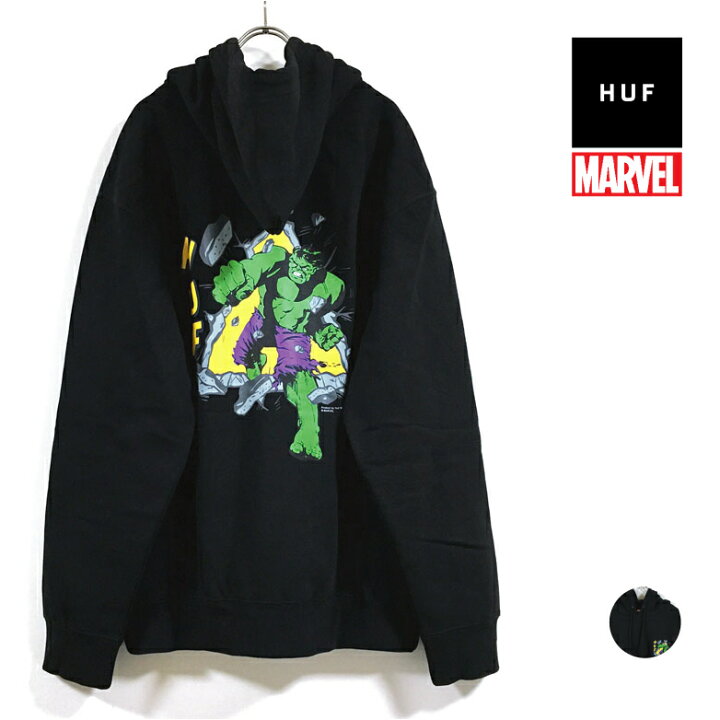 楽天市場】HUF ハフ × MARVEL マーベル コラボ HULK TT P/O HOODIE 