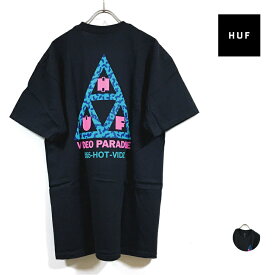 HUF ハフ VIDEO PARADISE TT 半袖 Tシャツ メンズ 【 送料無料 】 hufworldwide ショートスリーブ クルーネック プリント トップス tee ストリート系 スケーター ファッション アパレル インポート ブランド 黒 ブラック black M L USサイズ