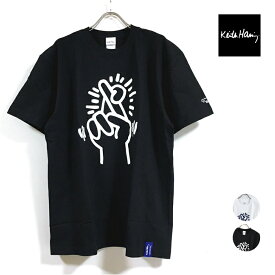 Keith Haring キース ヘリング S/S TEE 半袖 Tシャツ KH2306 メンズ 【 送料無料 】 イラスト フロント 袖 プリント トップス ストリート系 グラフィティ アート スケーター ファッション アパレル 白 ホワイト 黒 ブラック M L XL サイズ