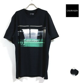 Calvin Klein カルバンクライン SS BLUR SUBWAY CREWNECK TEE 半袖 Tシャツ 40LM832 メンズ 【 送料無料 】 クルー プリント トップス ストリート系 カジュアル ファッション インポート アパレル ブランド 黒 ブラック black M L XL 2XL USサイズ