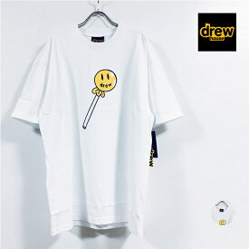 drew house ドリューハウス LOLLIPOP TEE 半袖 Tシャツ ユニセックス 【 送料無料 】 オーバーサイズ クルーネック プリント tshirt ストリート系 ヒップホップ スケーター ファッション street fashion メンズ レディース 白 ホワイト M L USサイズ