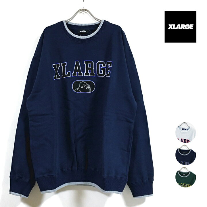 楽天市場】XLARGE エクストララージ FELT LOGO CREWNECK SWEAT 