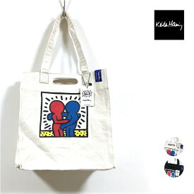 Keith Haring キースヘリング 肩組 トートバッグ KH2209 ユニセックス 【 送料無料 】 キャンバス イラスト プリント 鞄 カバン bag ストリート系 スケーター カジュアル ファッション メンズ レディース ナチュラル 黒 ブラック ワンサイズ