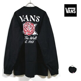 VANS バンズ TATTOO ROSE 長袖 Tシャツ メンズ 【 送料無料 】 ヴァンズ タトゥー 薔薇 バラ プリント クルー ロンt スケーター スケートボード アパレル ストリート系 ファッション インポート ブランド ブラック M L USサイズ