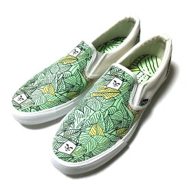 RIP N DIP リップンディップ Nermal Leaf Slip On Shoes スリッポン シューズ メンズ 【 送料無料 】 ripndip 猫 ネコ cat ストリート系 スケーター ファッション 靴 スニーカー スケートボード ブランド マルチカラー 総柄 27 28cm