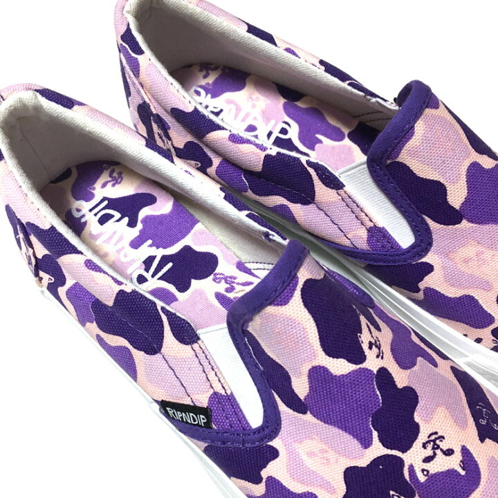 楽天市場】RIP N DIP リップンディップ Purple Camo Slip On Shoes 