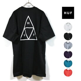 HUF ハフ TT Tシャツ 半袖 メンズ 【 送料無料 】 トリプルトライアングル ロゴ 半袖tシャツ ストリート系 ブランド ストリート ファッション カジュアル ヒップホップ hiphop スケートボード スケーター 白 黒 グレー 紫 ターコイズ オレンジピンク M L XL