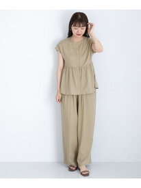 【SALE／50%OFF】『WEB/一部店舗限定』リネン混ペプラムセットアップ Sonny Label サニーレーベル ワンピース・ドレス ワンピース ベージュ グレー【RBA_E】【送料無料】[Rakuten Fashion]