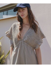 シャーリングオールインワン Sonny Label サニーレーベル オールインワン・オーバーオール オールインワン・つなぎ ブルー ブラウン ベージュ【送料無料】[Rakuten Fashion]