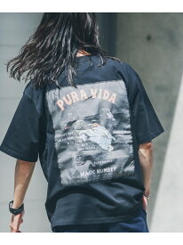 【SALE／20%OFF】MAGIC NUMBER PURAVIDA SHORT-SLEEVE T-SHIRTS Sonny Label サニーレーベル トップス カットソー・Tシャツ ホワイト ブラック【RBA_E】【送料無料】[Rakuten Fashion]