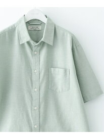 【SALE／70%OFF】『吸水速乾/接触冷感』リネン混ハーフスリーブシャツ Sonny Label サニーレーベル トップス シャツ・ブラウス ブルー ネイビー ブラック グリーン【RBA_E】[Rakuten Fashion]