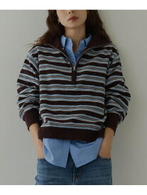 【SALE／30%OFF】モールヤーンマルチボーダーハーフジッププルオーバー Sonny Label サニーレーベル トップス ニット ネイビー グレー ブラウン【RBA_E】【送料無料】[Rakuten Fashion]