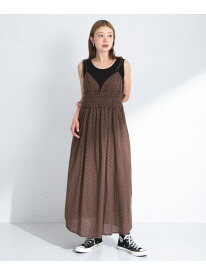 【SALE／50%OFF】コットンドビーシャーリングキャミワンピース Sonny Label サニーレーベル ワンピース・ドレス ワンピース ブラウン ブラック【RBA_E】【送料無料】[Rakuten Fashion]