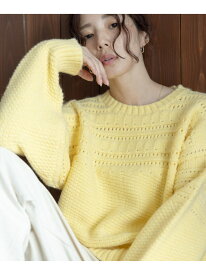 『WEB限定』アイレット切替ニットプルオーバー Sonny Label サニーレーベル トップス ニット グレー イエロー ホワイト【送料無料】[Rakuten Fashion]