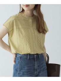 【SALE／30%OFF】『WEB限定』バンドカラーコットンレースシャツ Sonny Label サニーレーベル トップス シャツ・ブラウス ホワイト ブラック グリーン ブルー【RBA_E】【送料無料】[Rakuten Fashion]