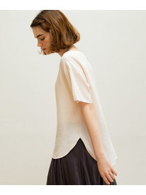 【SALE／50%OFF】リネン混クルーネックブラウスTシャツ Sonny Label サニーレーベル トップス シャツ・ブラウス ホワイト ピンク グレー【RBA_E】[Rakuten Fashion]
