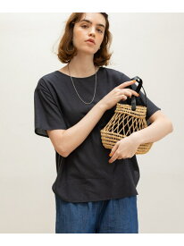 【SALE／50%OFF】リネン混クルーネックブラウスTシャツ Sonny Label サニーレーベル トップス シャツ・ブラウス ホワイト ピンク グレー【RBA_E】[Rakuten Fashion]