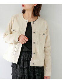 【SALE／35%OFF】ナチュラルストレッチノーカラーコットンジャケット Sonny Label サニーレーベル ジャケット・アウター ノーカラージャケット ホワイト ブルー ベージュ【RBA_E】【送料無料】[Rakuten Fashion]